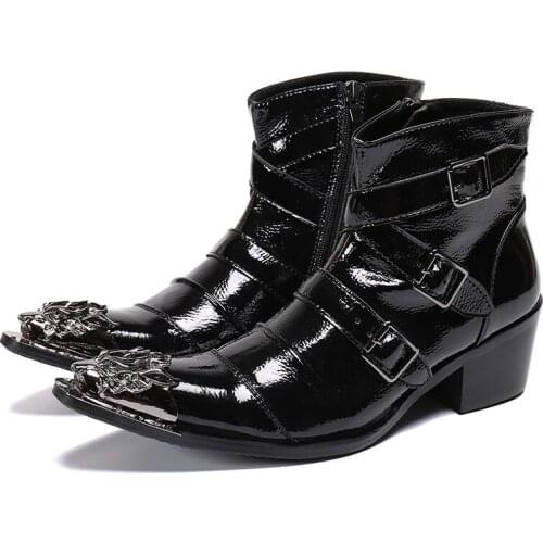 Boots Men brand wedding Dress Shoe Genuine Leather Party Wedding Luxury Casual Formal Fashion Shoes Mens Chelsea