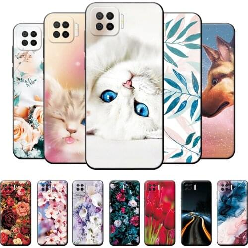 OPPO Reno4 Lite Case Reno 4F Luxury Soft Black Matte Protective Silicon Back Cover Oppo A93 Bumper Oppo F17 Pro Phone Cases