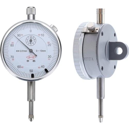 Dial Indicator 0-10/0.01mm With Lug Back Measurement Dial Gauge Micrometer Precision Tools