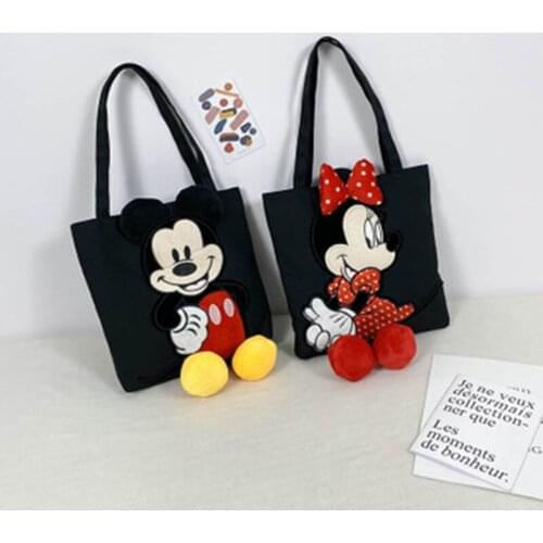 Disney Cartoon Mickey Mouse Childrens Bag Canvas Shoulder Bag Korean Girl Messenger Bag Accessories Bag