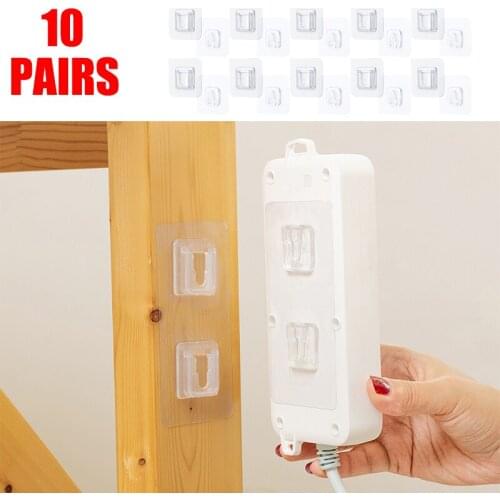 Double-Sided Adhesive Wall Hooks Hanger Strong Transparent Hooks Suction Cup Sucker Wall Storage Holder For Kitchen Bathroo