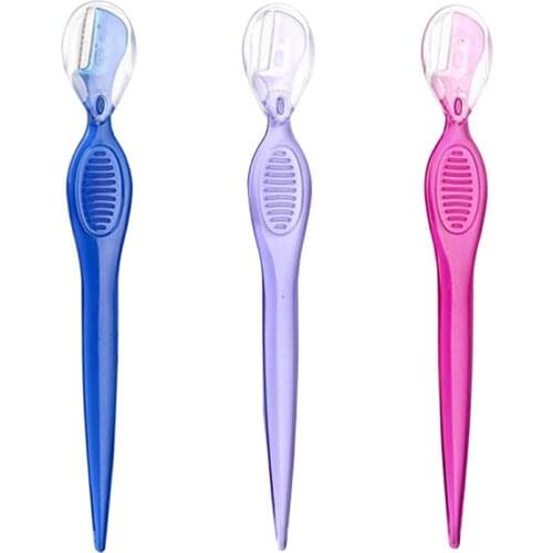 Eyebrow Shaping Knife Professional Blade 3 Color Stainless Steel Facial Hair Removal Makeup Tool Easy To Use Women