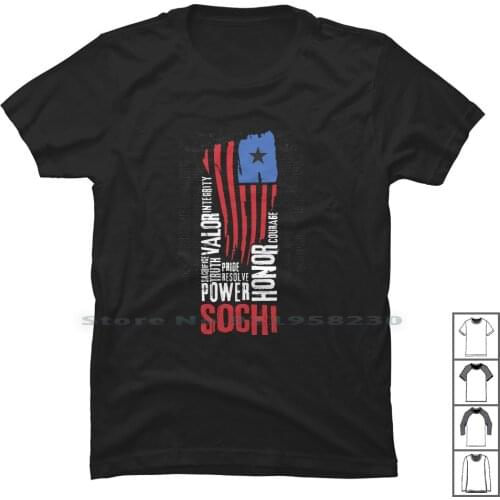 Sochi Flag T Shirt T Shirt 100% Cotton Flag Chi So Hi