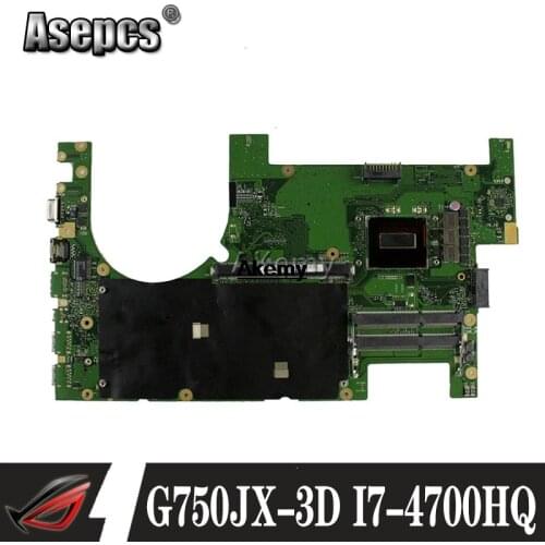 G750JX Laptop motherboard For Asus G750JX G750JW G750J G750 Test original mainboard 3D I7-4700HQ