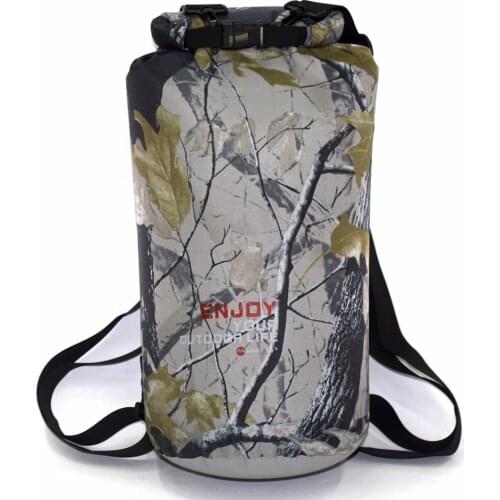 Camouflage 20L Sports Ocean Swimming Water Proof Backpack Bag For Outdoor PVC Waterproof Dry Pool Impermeable Bag Backpack