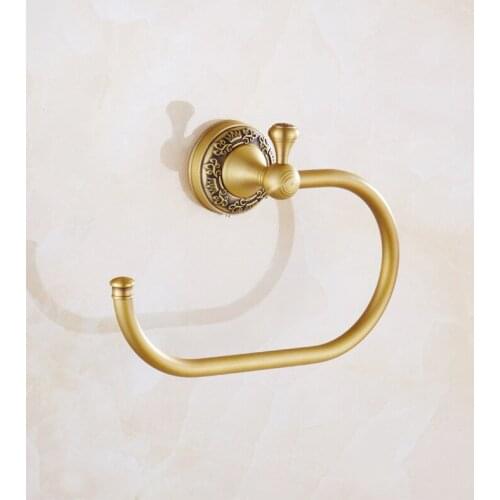 European Style Retro Towel Ring All Copper Bathroom Towel Ring Wall-mounted Towel Rack Bathroom For Kitchen
