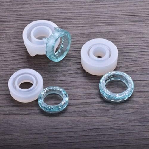 Round Shape Resin Molds Rings Silicone Casting Molds For Diy Resin Rings Jewelry Silicone Mold Tools For Clay Epoxy Resin Hot