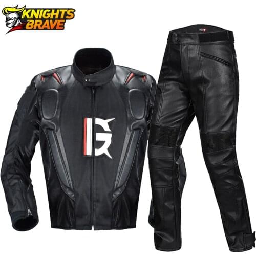 Motorcycle Jacket PU Leather Chaqueta Moto Winter Cold-proof Men Moto Motocross Jacket Motorbike Riding Clothing Protective Gear