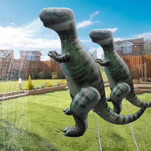 Inflatable Squirting Dinosaur Model Toy T-rex Water Spray Dinosaur Water Jet Toy Game Outdoor Toys For Children Adult