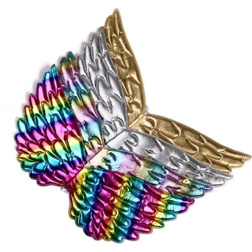 New Unicorn Wing Accessories Girls Fancy Dress With Hair Hoop Wings Rainbow Sequined Tutu Wedding Party Dress For Kids Costumes