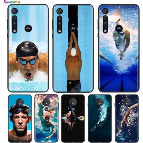 Michael Phelps Swimming For Motorola G9 G8 G Stylus Power One Fusion Hyper Edge E7 E6 5G Plus Play Lite Phone Case