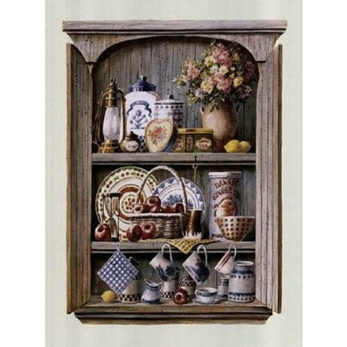 Diy full square round diamond painting cabinet icon diamond embroidery kitchen tableware 5D cross stitch rhinestone decoration