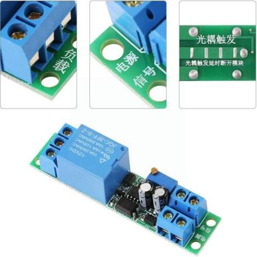 DC 12V Delay Relay Module Low Level Trigger Relay Module ARM MCU For PLC Board AVR Interface Robotics DSP F4N3