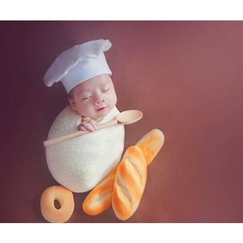 Newborn Photography Chef Hat Mini Kitchen Utensils And Appliances Suit Infant Theme Shoot Accessories Photo Studio New props