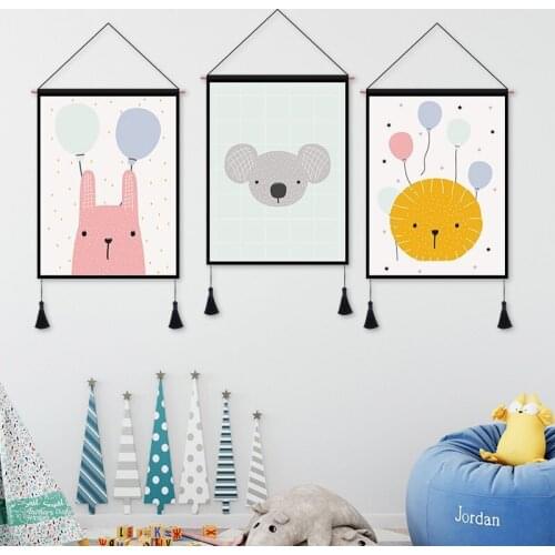 Nordic Cartoon Hanging Cloth Tapestry Dormitory Bedroom Bedside Background Cloth Sofa Decorative Cloth Tapestry