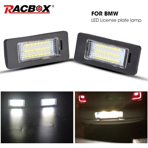 RACBOX Special Car LED License Plate Lights Lamps Bulbs for BMW E72 E71 X6 E70 X5 E93 E92 E90 E82 E71 E60 M3 E39 12V Car Styling