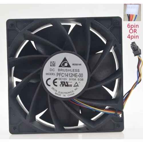 Free Shipping Cooling Fan Delta PFC1412HE 12V 9A 14CM*14CM Fan For Whatsminer M20s M21S M31s M30s Cooling Fan