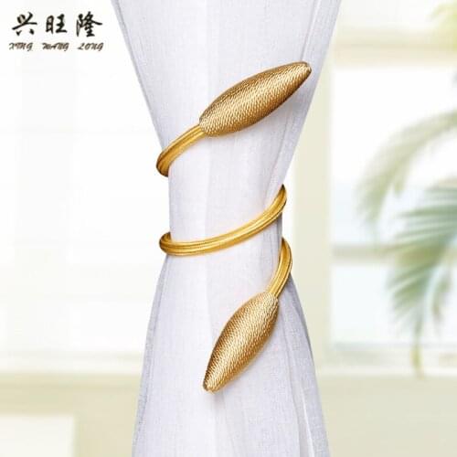 XWL 2Pcs/Pair Free Style Curtain Tieback Hanging Rope Belts Strap Bind Buckle Curtain Accessories Tassel Holder Tiebacks Clip
