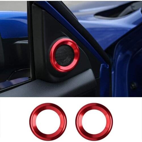 1 Pair Door Audio Speaker Rings A-pillar Loudspeaker Decorations Circle Trims For 2016 2017 2018 2019 10th Gen Honda Civic