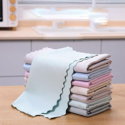 1pcs New Soft Microfiber Cleaning Towel Absorbable Glass Kitchen Cleaning Cloth Wipes Table Window Car Dish Towel Rag