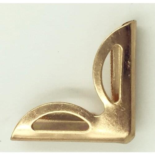 100Pcs Rose Gold Hollow Book Menus Albums Folders Angle Metal Corners Scrapbook Hardware Protectors 23x16mm