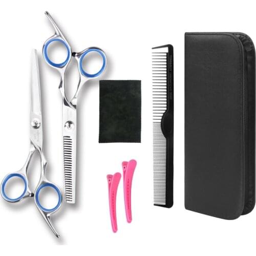 7pcs Stainless Steel Pet Dogs Grooming Scissors Cat Hair Thinning Shear Sharp Edge Scissors For Dogs Animal Barber Cutting Tool