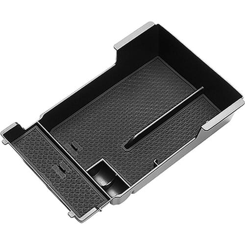 Car Central Interior Armrest Storage Box Fit for Mazda 3 Axela 2020 Black