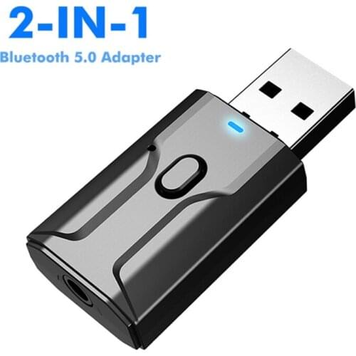 New 2 In 1 Wireless Bluetooth 5.0 Receiver Transmitter Adapter 3.5mm Jack For Car Music Audio Aux Headphone Reciever Handsfree