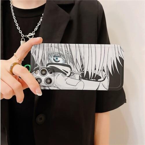 Jujutsu Kaisen Gojo Satoru Phone Case Cover for Iphone 12 Pro Max X XR XS MAX 6 7 8 Plus 11 Pro Max