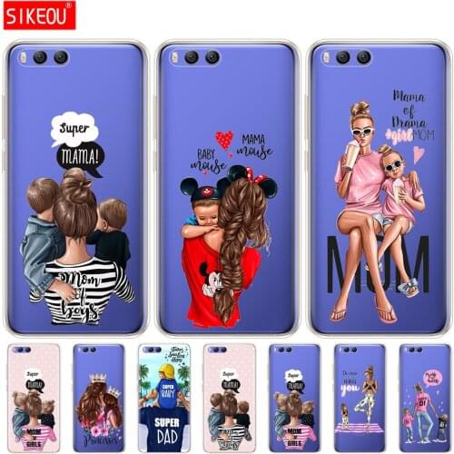 Case For Xiaomi Mi A1 A2 5 5S 5X 6 Mi5 MI6 NOTE 3 MAX Mix 2 2S Silicone Cover phone shells fundas Baby mom Girl and Boy