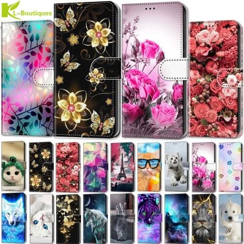 M30S M21 Case Cartoon Animal Flip Cover on for Samsung Galaxy M51 M01 M31S M11 M30 M20 M10 Cases Wallet Magnetic Leather Funda
