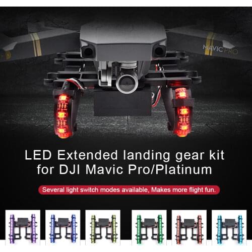 DJI Mavic pro Colorful LED extended Landing Gear For DJI mavic pro platinum drone accessories