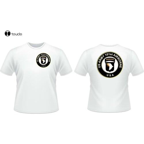 Men Cool Tee Shirt 101 Airborne Us Army Recto Verso Taille Summer T-Shirt