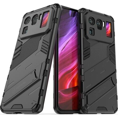 For Xiaomi Mi 11 Ultra Case For Mi 11 Ultra Cover Punk PC Hard Kickstand Shockproof Back Holder Cover For Mi 11 10T Lite Fundas