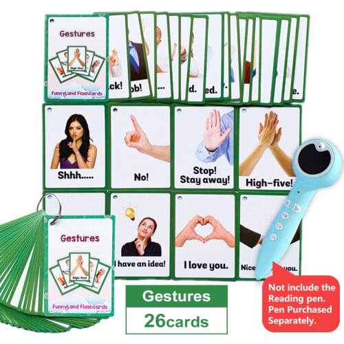 Montessori Toys Baby Learn English Pocket Card for Children English CARDS Learning Educational English Word CARDS for Kid