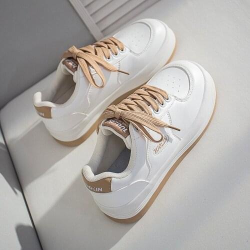White Sneaker Platform Women Shoes Simple White Pu Leather White Women Shoes Sneakers Women Shoes Woman