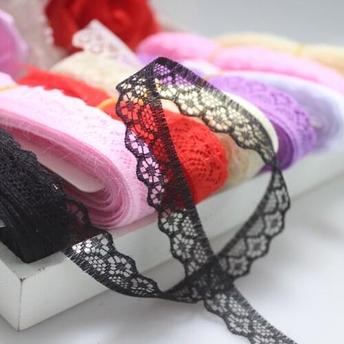 1M Embroidery Lace Fabric 1.3cm Curtain Ribbon Crafts Materials Guipure Lace Trim Sewing Trimmings Dress Decoration encajes ZQ16