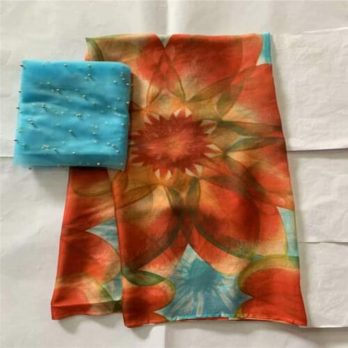 Hot Selling High Quality African Silk Chiffon Printed Fabric For Ladies To Wear Soft And Comfortable Printed Silk Fabric!LXF6811