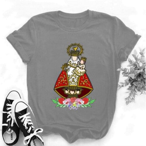Catholic Christianity Fashion Summer Tops T Shirt Women Tshirt New Tshirt Graphic Tee Women T-shirt Female Tee Shirt TX8004