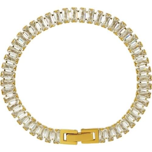 Trendy Round Tennis Bracelet For Women Men Bracelet Shiny Cubic Zircon Jewelry Party Wedding Hip Pop Pulseras Mujer Party Gifts