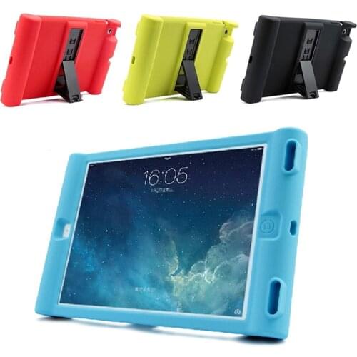 Soft Shockproof Silicone Cover Kickstand Case for iPad 10.2 A2198 A2200 A2197 A2270 A2428 A2429 A2430 Tablet for Students Kids