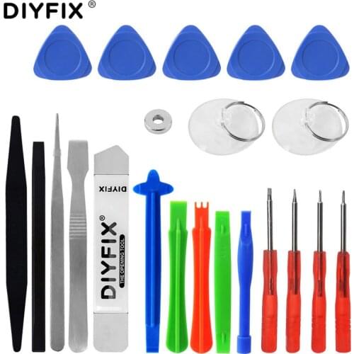 DIYFIX Smart Phone Repair Tools Kit Screwdriver Set Spudger Pry Opening Tool for iPhone iPad Samsung Mobile Phone Hand Tools Kit