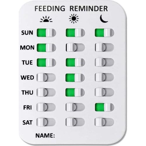Dog Feeding Reminder Pets Feeding chart Elderly Sticker Daily Indication Chart 3 Times A Day Reminder for Puppy/Kids/Old People