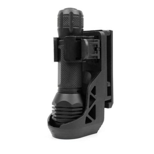 Hunting Equipment 360 Degree Flashlight Pouch Quick-Release Belt Clip for Most Type Light for Security, Tactical and EDC