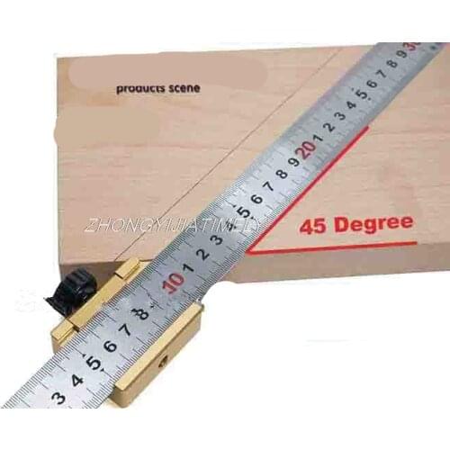 Steel ruler limiter, woodworking positioning block, line locator, ruler scribe