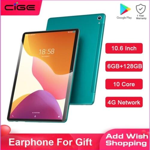 Newest 10.6 Inch 4G LTE Tablet PC 10 Core 6GB+128GB ROM 1920*1200 IPS 2.5K Screen 5G WiFi Tablets Support Cast Screen планшет 10