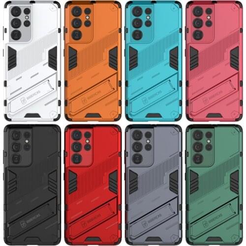 Shield Phone case For Samsung Galaxy S21 Ultra case A02S Hybrid Shield Shockproof Holder stand Cover For Galaxy S21 M51 M31