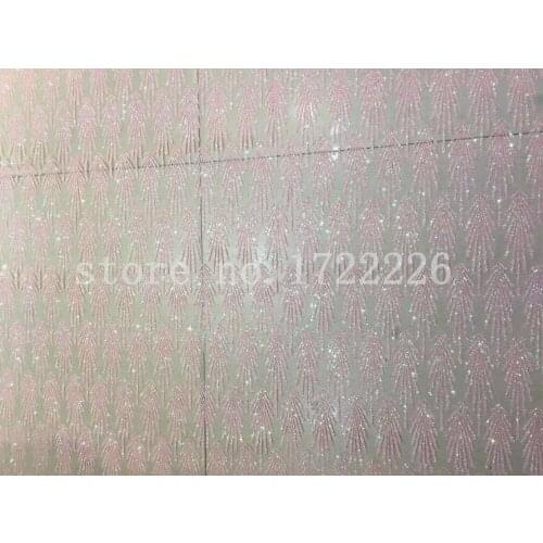 Pink spark firework fancy lace elegant shining lovely sequin lace flower hand print for sawing/wedding dress/veil,send by dhl