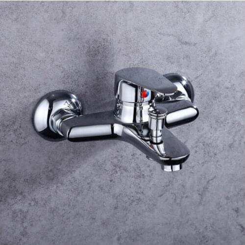 Single Handle Solid Brass Bathroom Faucet Shower Tap Cold and Hot Water Mixer