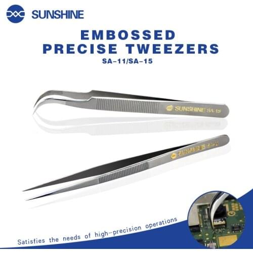 Sunshine straight forceps sa-11 / 15, manual precision maintenance tool for mobile phone, PC and eyelash makeup